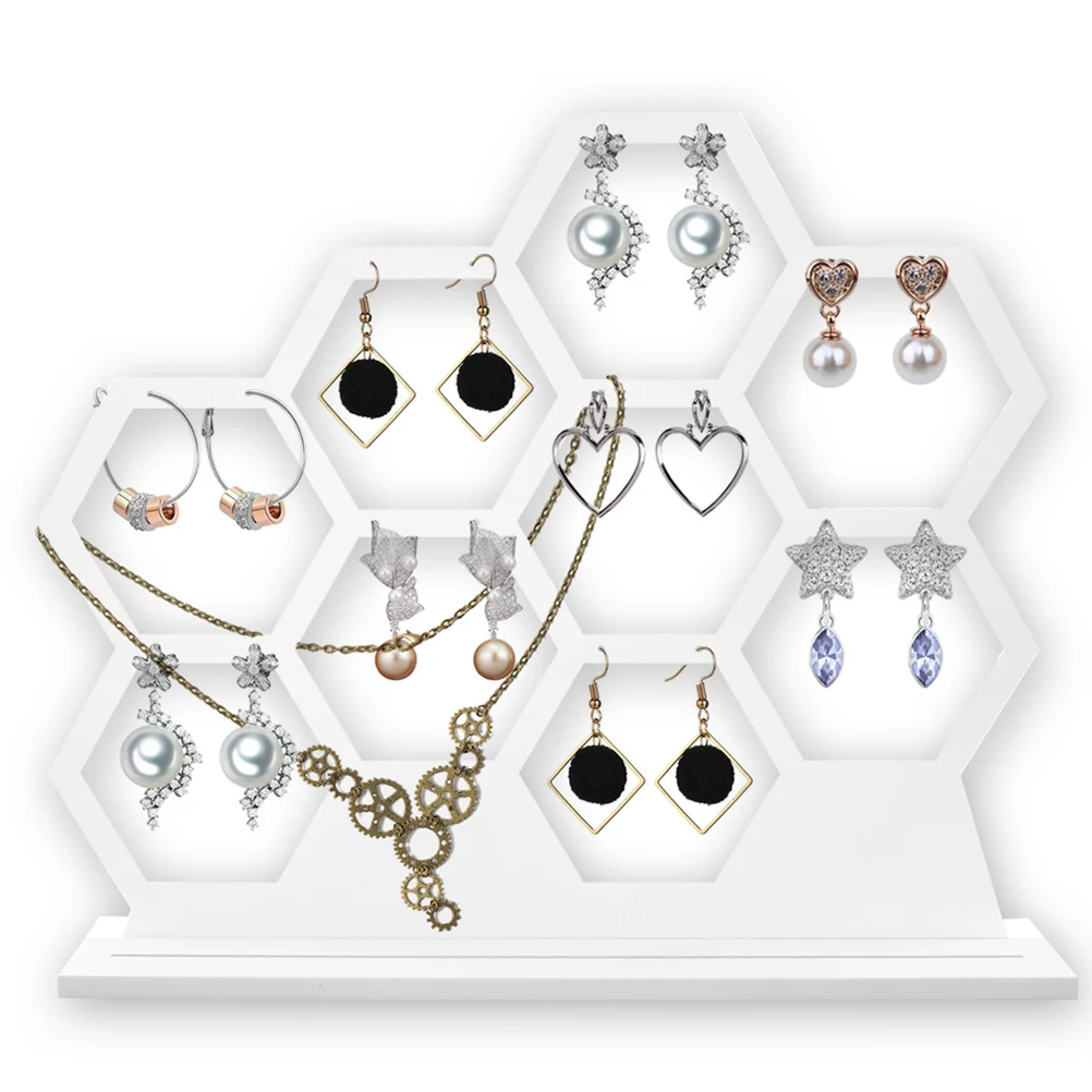 Earring Display Rack Wooden Jewelry Stand Holder Honeycomb Design Durable Safe Storage For Earrings Studs Home Showcase
Earring Display Rack Wooden Jewelry Stand Holder Honeycomb Design Durable Safe Storage For Earrings Studs Home Showcase