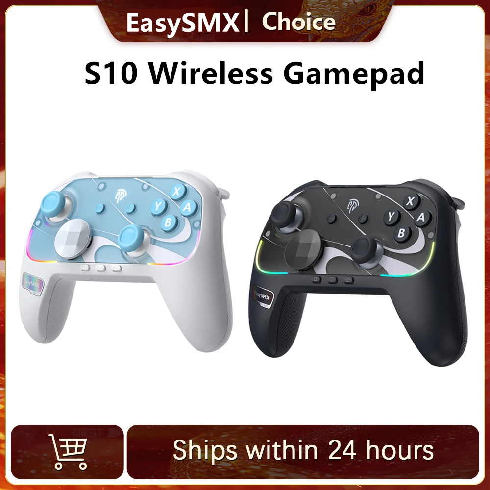 EasySMX S10 TMR Joystick RGB Controller Wireless Gamepad Compatible with Switch 1/2/PC/Phone/TV/Steam, Wake Up, For Pokemon
EasySMX S10 TMR Joystick RGB Controller Wireless Gamepad Compatible with Switch 1/2/PC/Phone/TV/Steam, Wake Up, For Pokemon