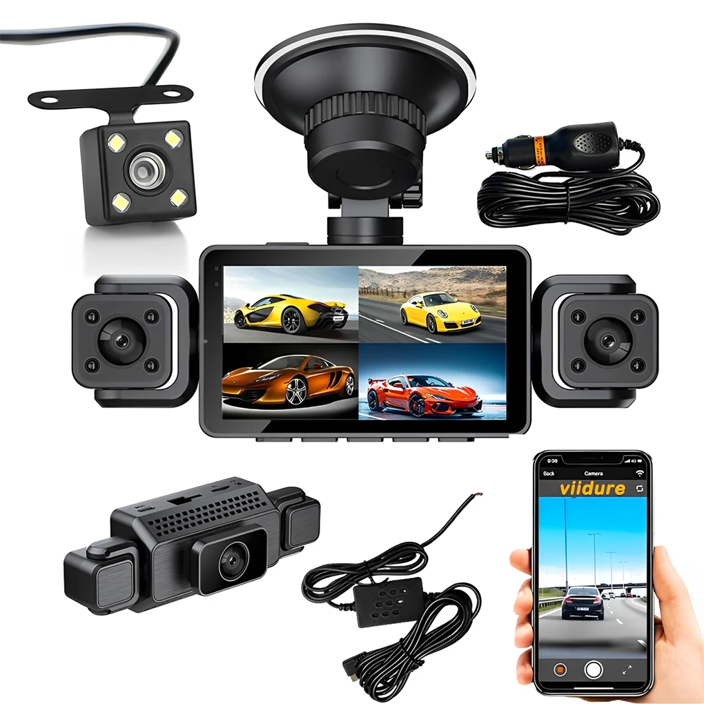 4Lens Car Dash Cam 4 Channel Black Box Driving Camera FHD 1080P Front Left Right Rear Night Vision Loop Recording Car Camera
4Lens Car Dash Cam 4 Channel Black Box Driving Camera FHD 1080P Front Left Right Rear Night Vision Loop Recording Car Camera