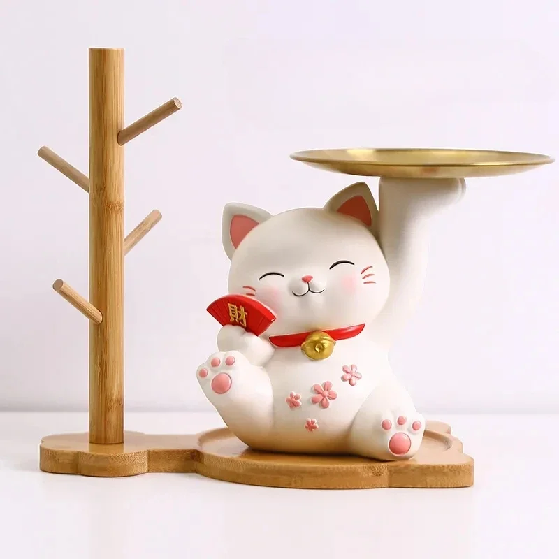 Бамбуковая полка для хранения из смолы Maneki Neko Lucky Cat орнамент подвесной поднос держатель для ключей крючки для украшения прихожей
Бамбуковая полка для хранения из смолы Maneki Neko Lucky Cat орнамент подвесной поднос держатель для ключей крючки для украшения прихожей