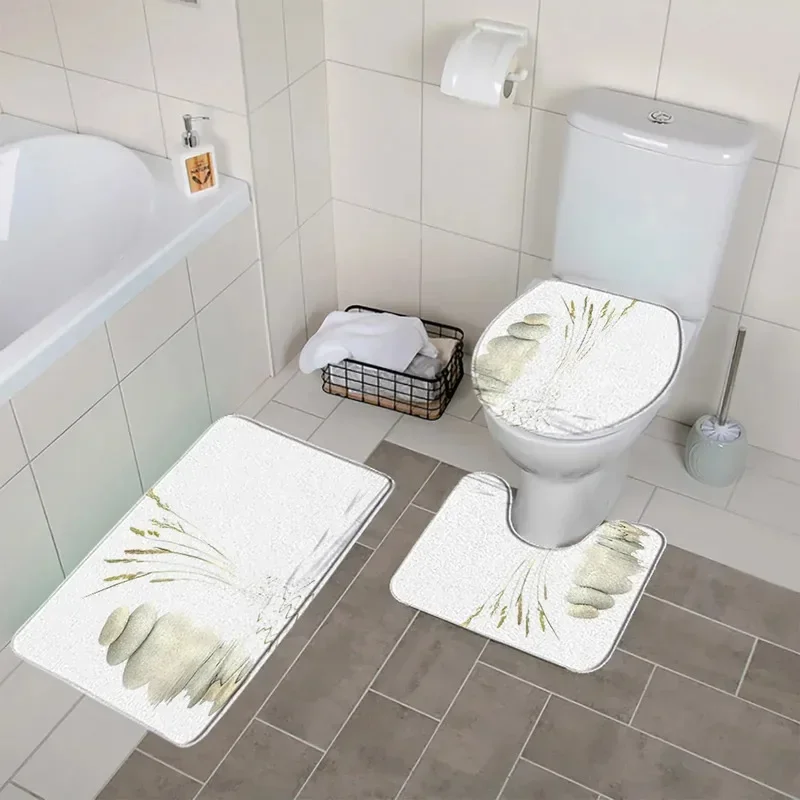 Zen Carnation 3-piece Bathroom Mat Set Flower Lotus Spa Non-slip Flannel Soft Door Mat Floor Carpet Toilet Seat Cover
Zen Carnation 3-piece Bathroom Mat Set Flower Lotus Spa Non-slip Flannel Soft Door Mat Floor Carpet Toilet Seat Cover