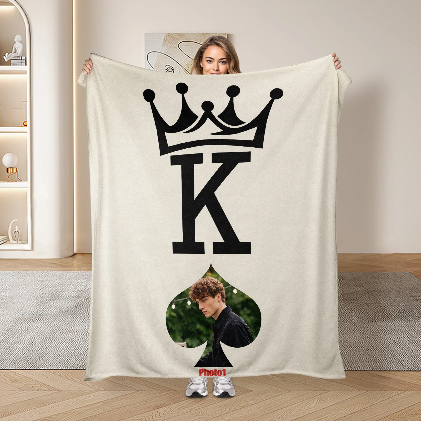 Custom King Of Spades Crown Design Black Themed Warm Blanket For Regal Home Decor And Gift Ideas
Custom King Of Spades Crown Design Black Themed Warm Blanket For Regal Home Decor And Gift Ideas