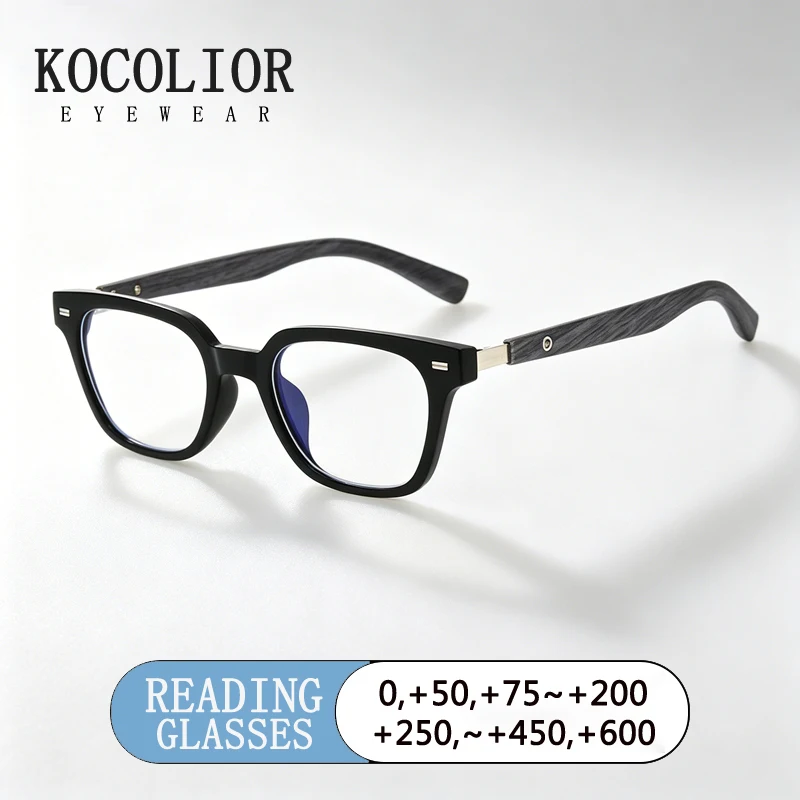 KOCOLIOR Vintage Wood Grain Fashion Brand Design Man Women Custom Optical Eyeglass Personality Anti Blue Light Reading Glasses
KOCOLIOR Vintage Wood Grain Fashion Brand Design Man Women Custom Optical Eyeglass Personality Anti Blue Light Reading Glasses