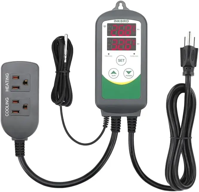 WiFi Temperature Controller with App Remote Control for Reptiles, Brewing, Fermentation, Incubation - Max 1100W
WiFi Temperature Controller with App Remote Control for Reptiles, Brewing, Fermentation, Incubation - Max 1100W