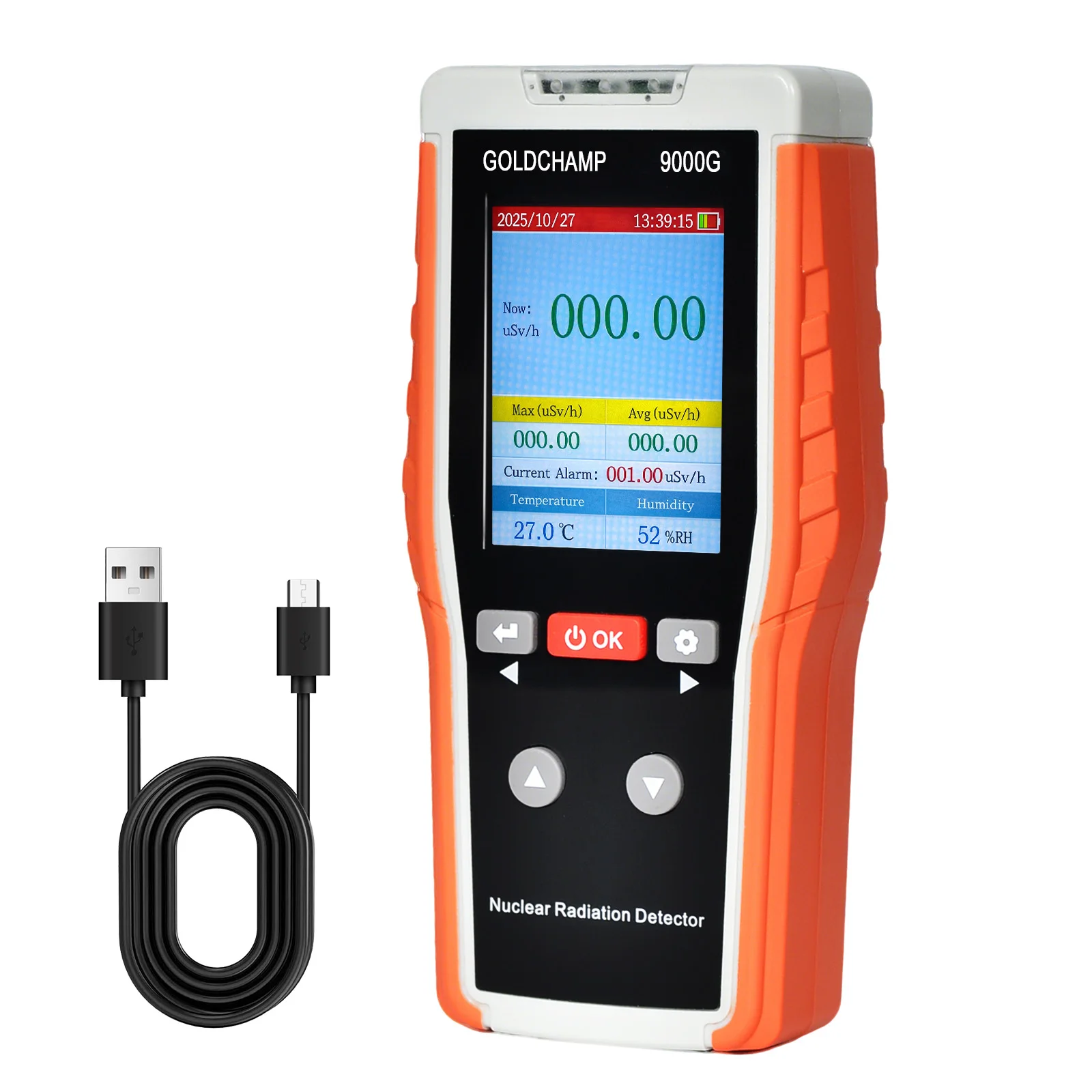 9000G Handheld High Sensitivity Nuclear Radiation Meter Gamma X Ray Beta Detector with Data Retention Alarm Threshold Adjustable
9000G Handheld High Sensitivity Nuclear Radiation Meter Gamma X Ray Beta Detector with Data Retention Alarm Threshold Adjustable