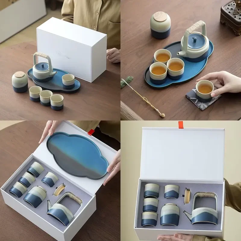 【CHIMU HOME】 Yuanshan High-end Ceramic Kung Fu Set for Portable Dry Brewing Tray One Pot Four Cups Canister Gift Box
【CHIMU HOME】 Yuanshan High-end Ceramic Kung Fu Set for Portable Dry Brewing Tray One Pot Four Cups Canister Gift Box