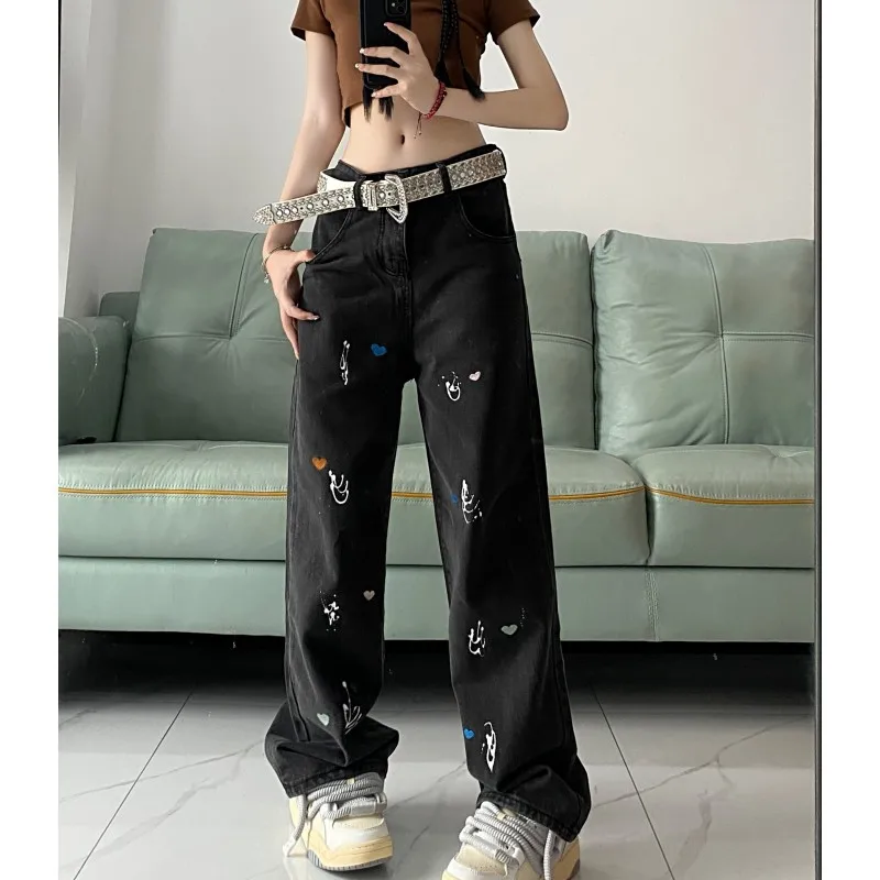 Black High Waist Women's Jeans Flare Pants Vintage American Fashion Street Wide Leg Jean Female Denim Trouser Baggy Denim Pants
Black High Waist Women's Jeans Flare Pants Vintage American Fashion Street Wide Leg Jean Female Denim Trouser Baggy Denim Pants