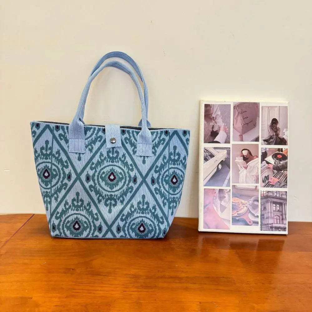 Portable Large Capacity Ethnic Style Knitted Bag Geometric Pattern Retro Embroidery Handbag Bohemian Colorful Tote Bag Travel
Portable Large Capacity Ethnic Style Knitted Bag Geometric Pattern Retro Embroidery Handbag Bohemian Colorful Tote Bag Travel