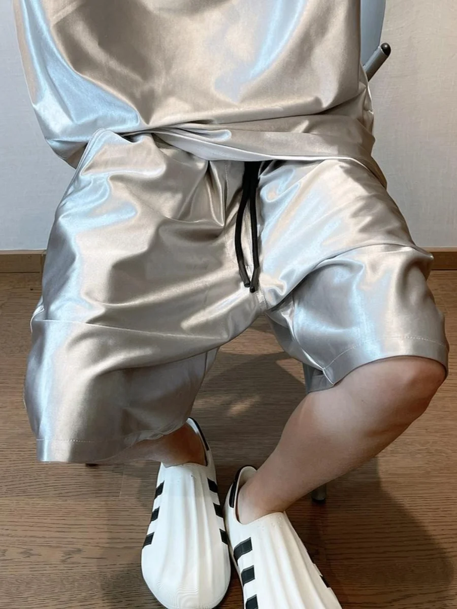 plus Size 300 Pou Trendy Bla Silver Bright Surface Drapey Sport orts Men's Casual Loose Fit Summer Five-Quarter Pants
plus Size 300 Pou Trendy Bla Silver Bright Surface Drapey Sport orts Men's Casual Loose Fit Summer Five-Quarter Pants