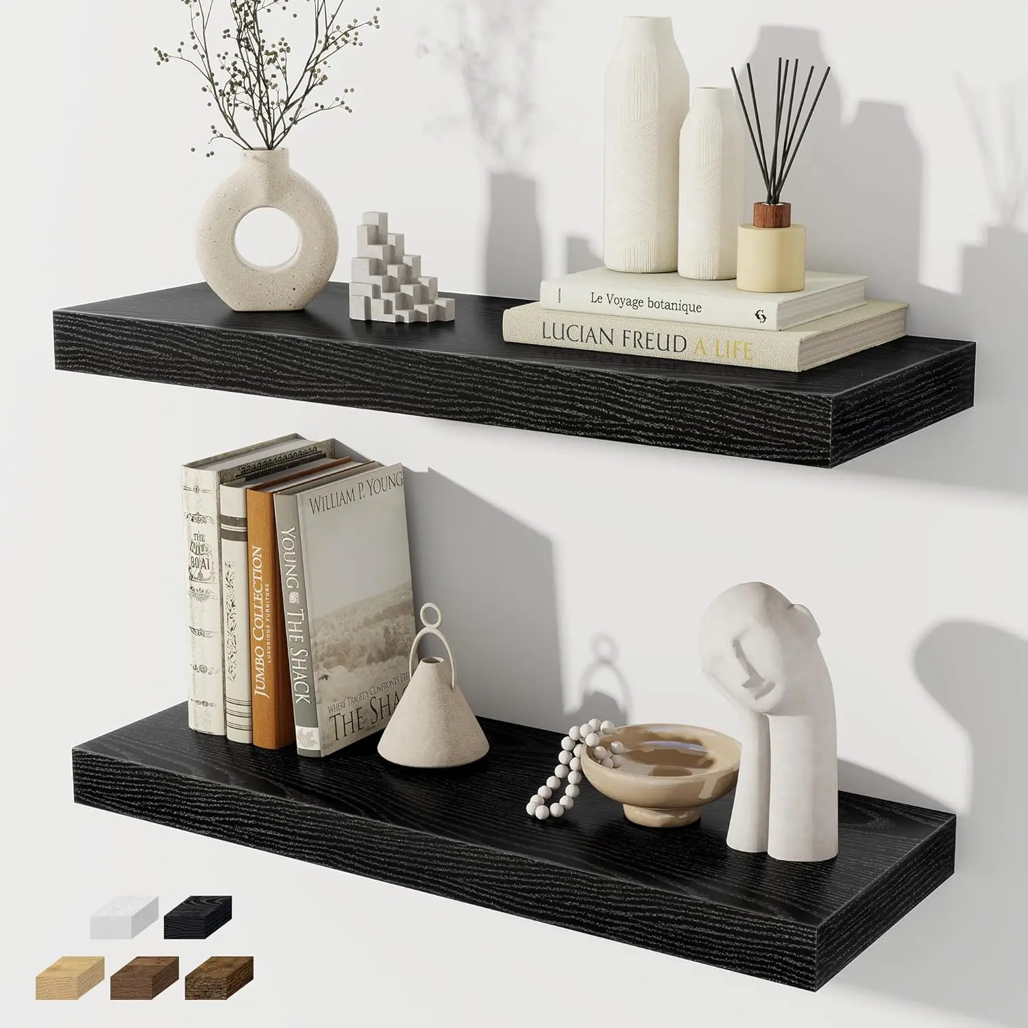 Floating Shelves for Wall, 24 Inch Floating Shelves Set of 2, Wall Mounted Rustic Wood Shelf for Bathroom, Living Room,
Floating Shelves for Wall, 24 Inch Floating Shelves Set of 2, Wall Mounted Rustic Wood Shelf for Bathroom, Living Room,