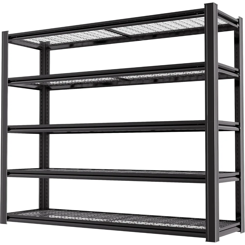 62" W x 24" D x 84" H Garage Shelving Heavy Duty Metal Shelving 3500LBS Storage Shelves Adjustable Metal Shelves for Storage Ind
62" W x 24" D x 84" H Garage Shelving Heavy Duty Metal Shelving 3500LBS Storage Shelves Adjustable Metal Shelves for Storage Ind