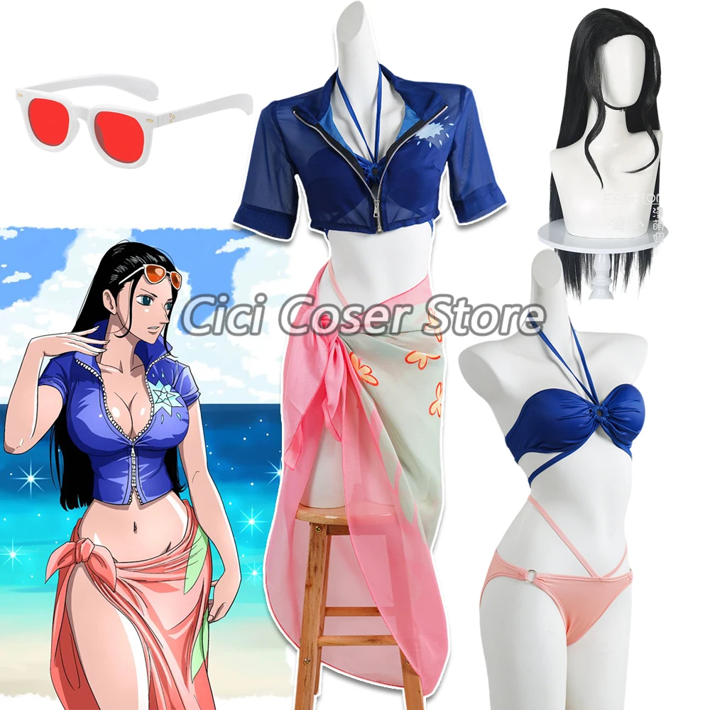 Anime Miss All Sunday Nico Robin Cosplay Costume Sexy Bikini Swimsuit For Women Ladies Summer Party Beach Bathing Suit Swimwear
Anime Miss All Sunday Nico Robin Cosplay Costume Sexy Bikini Swimsuit For Women Ladies Summer Party Beach Bathing Suit Swimwear