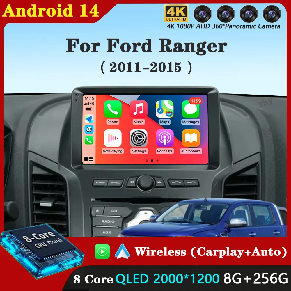 Android 14 WIFI+4G Stereo Car Radio for Ford Ranger 2011-2015 Multimidia Video Player Auto CarPlay GPS DVD 2Din BT 360 Camera 2K
Android 14 WIFI+4G Stereo Car Radio for Ford Ranger 2011-2015 Multimidia Video Player Auto CarPlay GPS DVD 2Din BT 360 Camera 2K