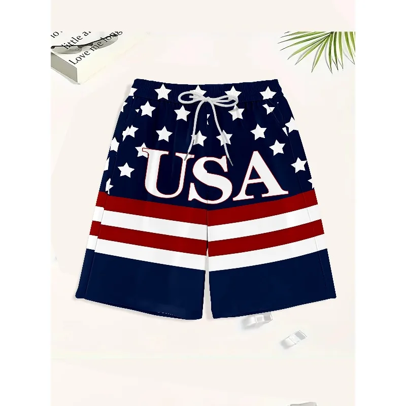 Shorts Men's Summer Sports Casual Pants Men's Creative American Flag 3D Printed Beach Pants Thin Pants
Shorts Men's Summer Sports Casual Pants Men's Creative American Flag 3D Printed Beach Pants Thin Pants