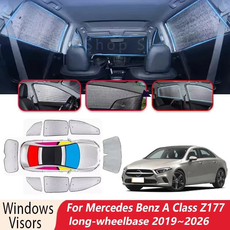 Sun Shade For Mercedes Benz A Class Z177 long-wheelbase 2019~2026 Car Windshield Sunshade Heat Insulation Sun Visor Accessories
Sun Shade For Mercedes Benz A Class Z177 long-wheelbase 2019~2026 Car Windshield Sunshade Heat Insulation Sun Visor Accessories