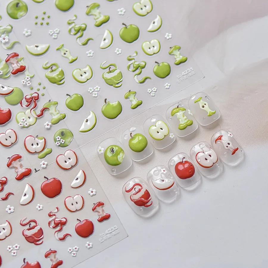 1pcs 3D Jelly Series Green And Red Apples Nail Art Stickers Summer Fruits Self Adhesive Stickers For Nails Art Decoration Decals
1pcs 3D Jelly Series Green And Red Apples Nail Art Stickers Summer Fruits Self Adhesive Stickers For Nails Art Decoration Decals