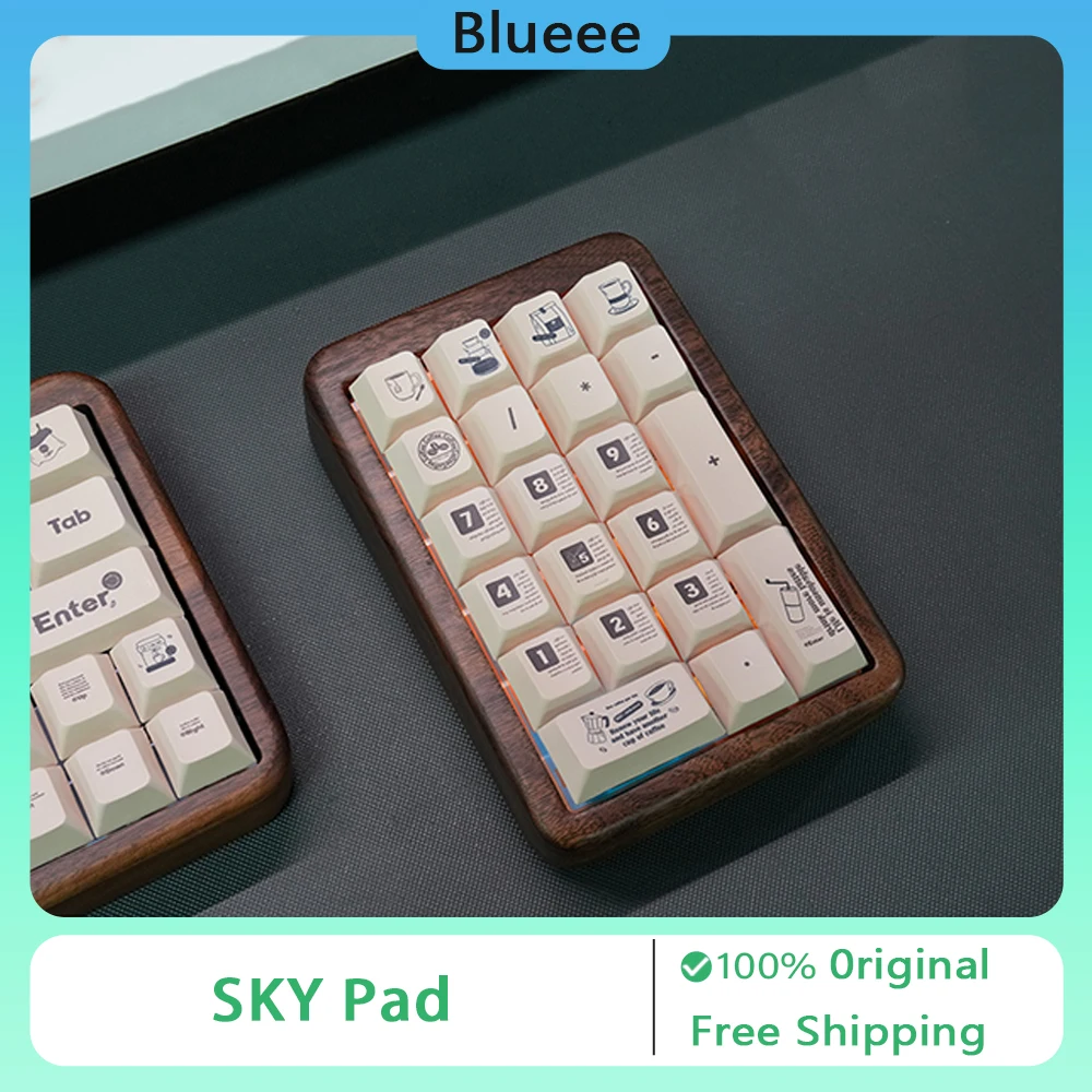 SKY Pad Walnut Mechanical Keyboard Kit Wireless Bluetooth Tri-mode Customized Hot Swap Numeric Keypad 1000mAh RGB Accessory Gift
SKY Pad Walnut Mechanical Keyboard Kit Wireless Bluetooth Tri-mode Customized Hot Swap Numeric Keypad 1000mAh RGB Accessory Gift