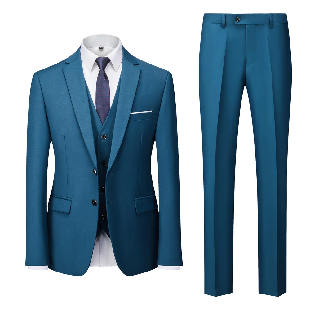 Blazer Vest Pants High-end Boutique High-quality Solid Color Men's Formal Business Suits 3Pce and 2Pce Set Groom Wedding Dress
Blazer Vest Pants High-end Boutique High-quality Solid Color Men's Formal Business Suits 3Pce and 2Pce Set Groom Wedding Dress