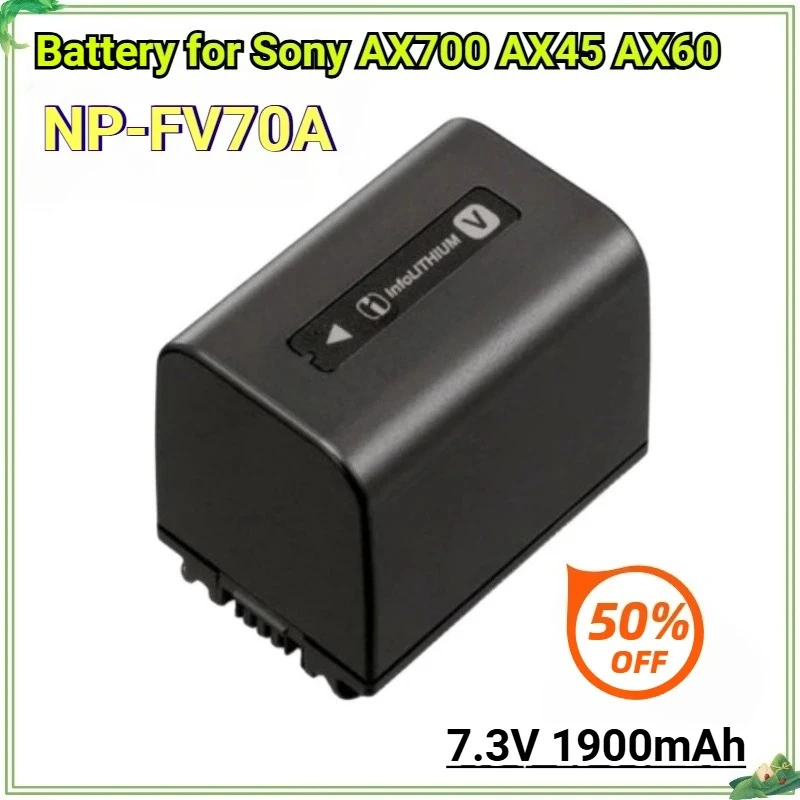 NP-FV70A 13.8Wh 1900mAh NP FV70A Camera Battery for Sony FV50 FV50A FV100 Battery AX700 AXP55 EAX40 AX45 60 AX100E
NP-FV70A 13.8Wh 1900mAh NP FV70A Camera Battery for Sony FV50 FV50A FV100 Battery AX700 AXP55 EAX40 AX45 60 AX100E