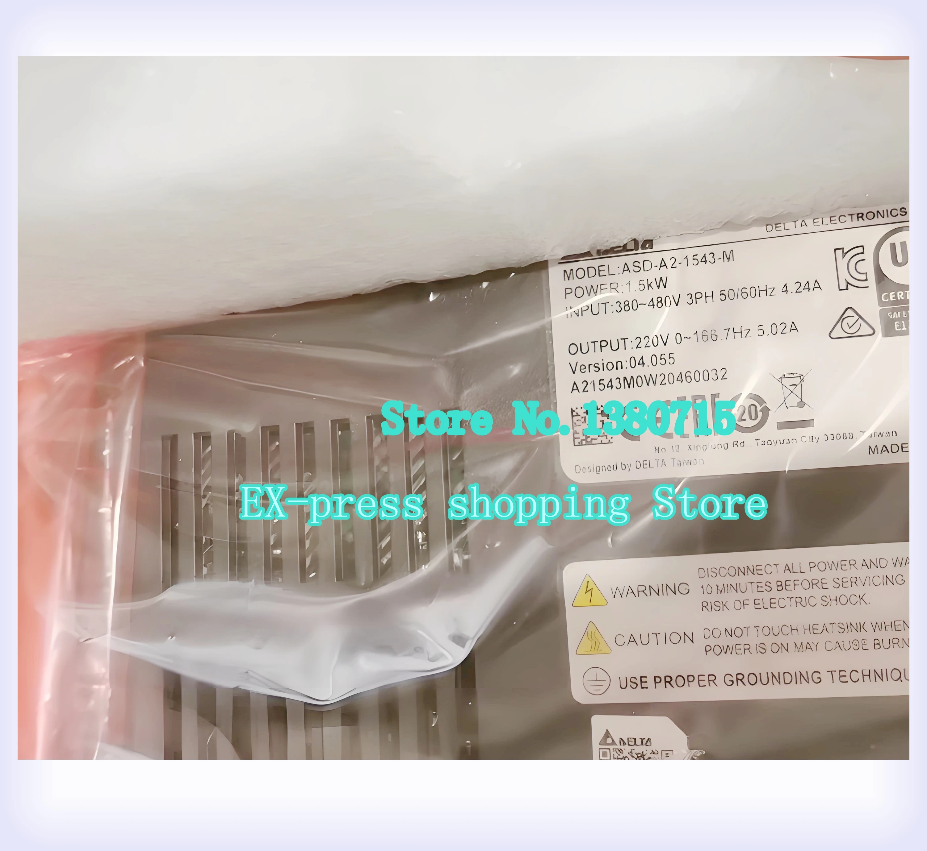 Новый оригинальный ASD-A2-1543-M 3Ph 400 В 1,5 кВт 5,02A CANopen E-CAM сервопривод переменного тока с полным закрытым управлением
Новый оригинальный ASD-A2-1543-M 3Ph 400 В 1,5 кВт 5,02A CANopen E-CAM сервопривод переменного тока с полным закрытым управлением