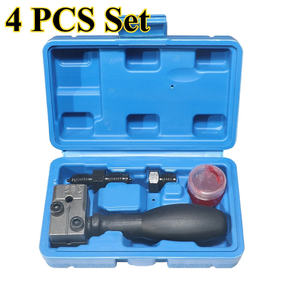 4PCS Set 3/16'' Double Flaring Adapter 45-Degree Automotive Brake Pipe Flaring Tool Kit Universal Brake Line Flaring Tools
4PCS Set 3/16'' Double Flaring Adapter 45-Degree Automotive Brake Pipe Flaring Tool Kit Universal Brake Line Flaring Tools