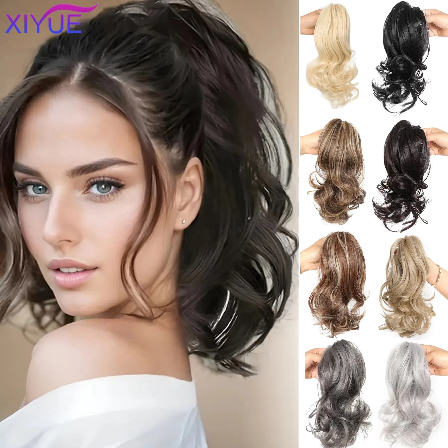 XY Synthetic Wavy Ponytail Extension Hairpiece Short Curly Claw Clip Ponytail For Women Heat Resistant Pony Tail Clip Fake Hair
XY Synthetic Wavy Ponytail Extension Hairpiece Short Curly Claw Clip Ponytail For Women Heat Resistant Pony Tail Clip Fake Hair