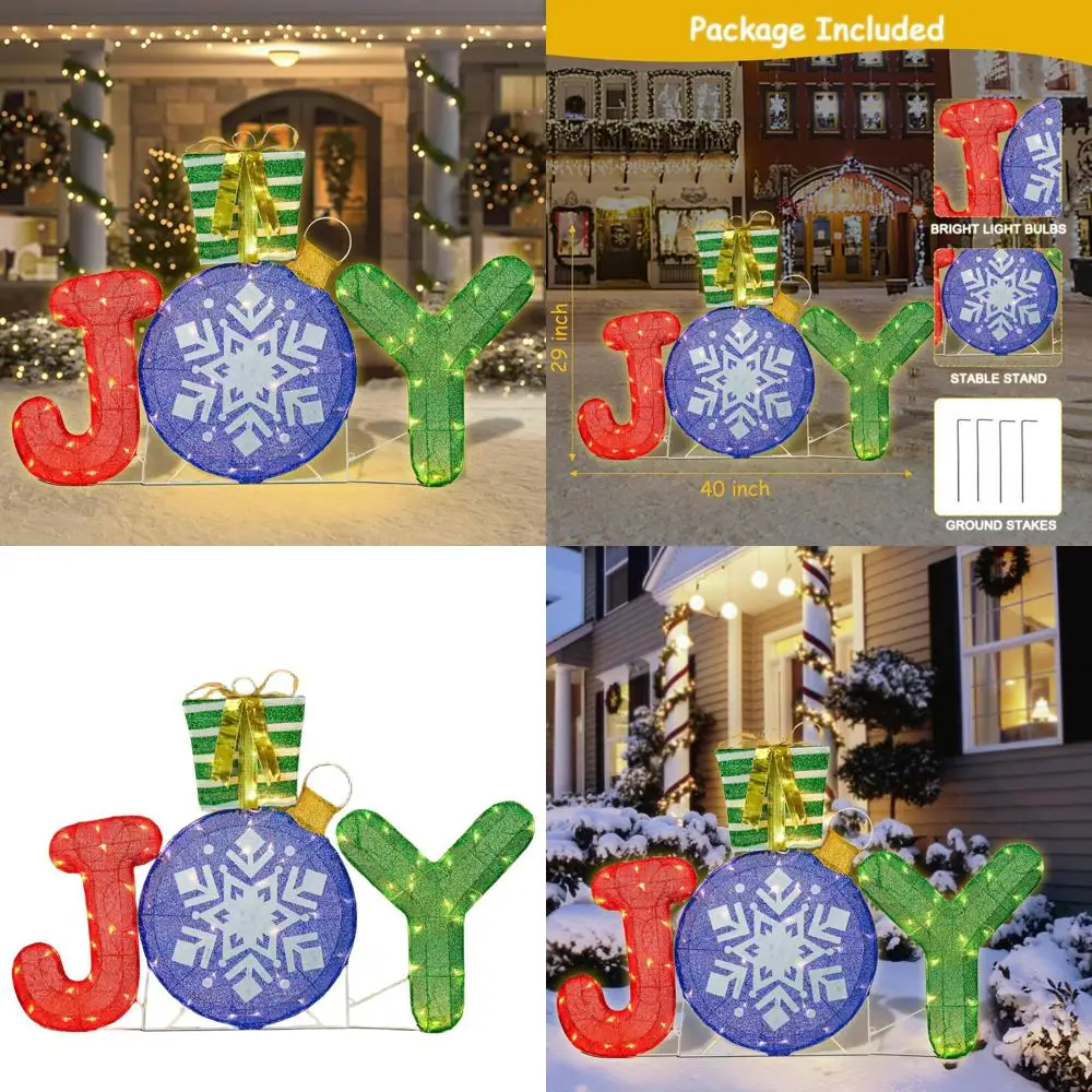 40 Lighted Joy Nativity Scene Yard Sign with 70 LEDs, Outdoor Christmas Lawn Decoration for Holiday Parties
40 Lighted Joy Nativity Scene Yard Sign with 70 LEDs, Outdoor Christmas Lawn Decoration for Holiday Parties