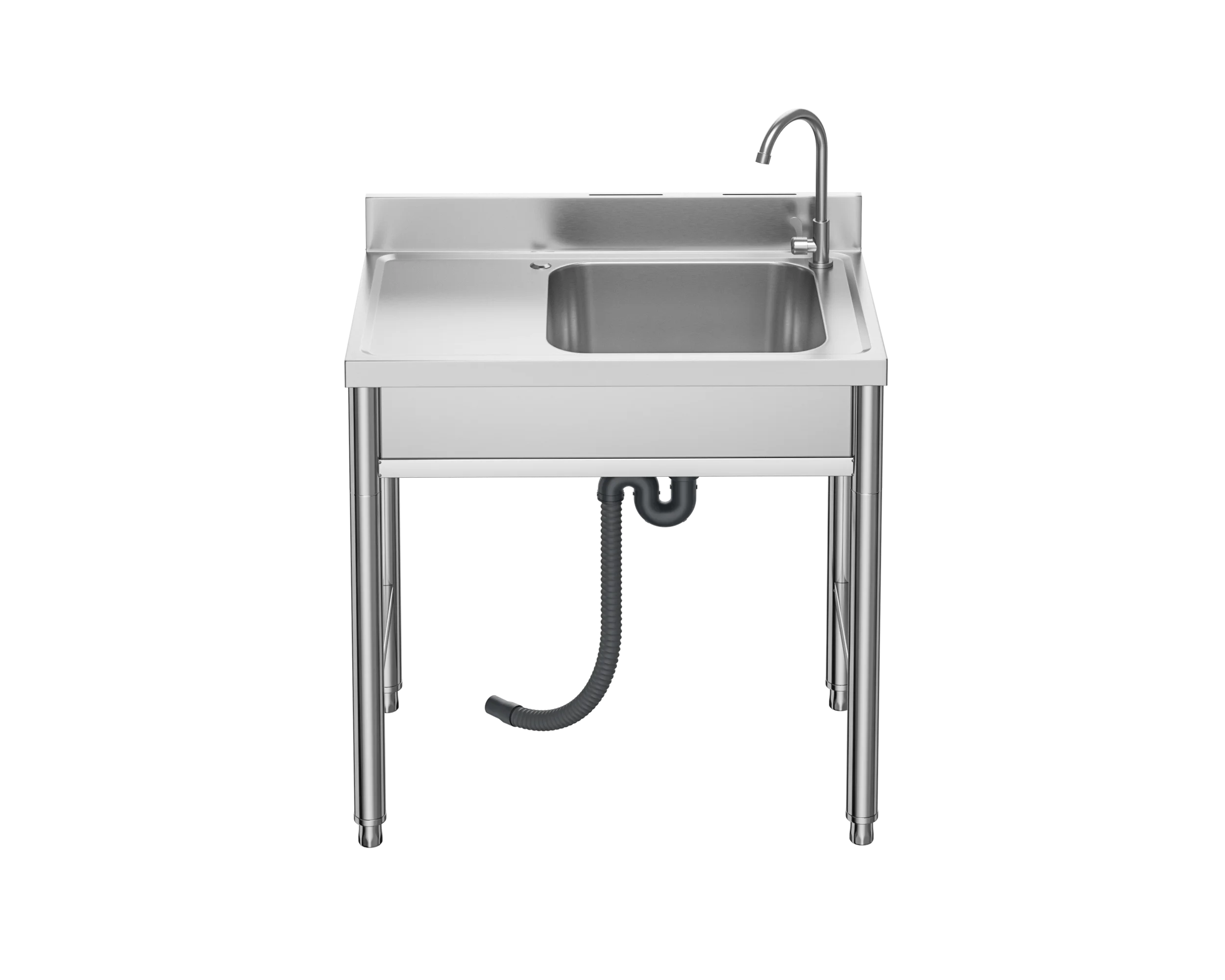 Freestanding Multifunctional 80cm Stainless Steel Kitchen Sink Single Bowl Rack
Freestanding Multifunctional 80cm Stainless Steel Kitchen Sink Single Bowl Rack