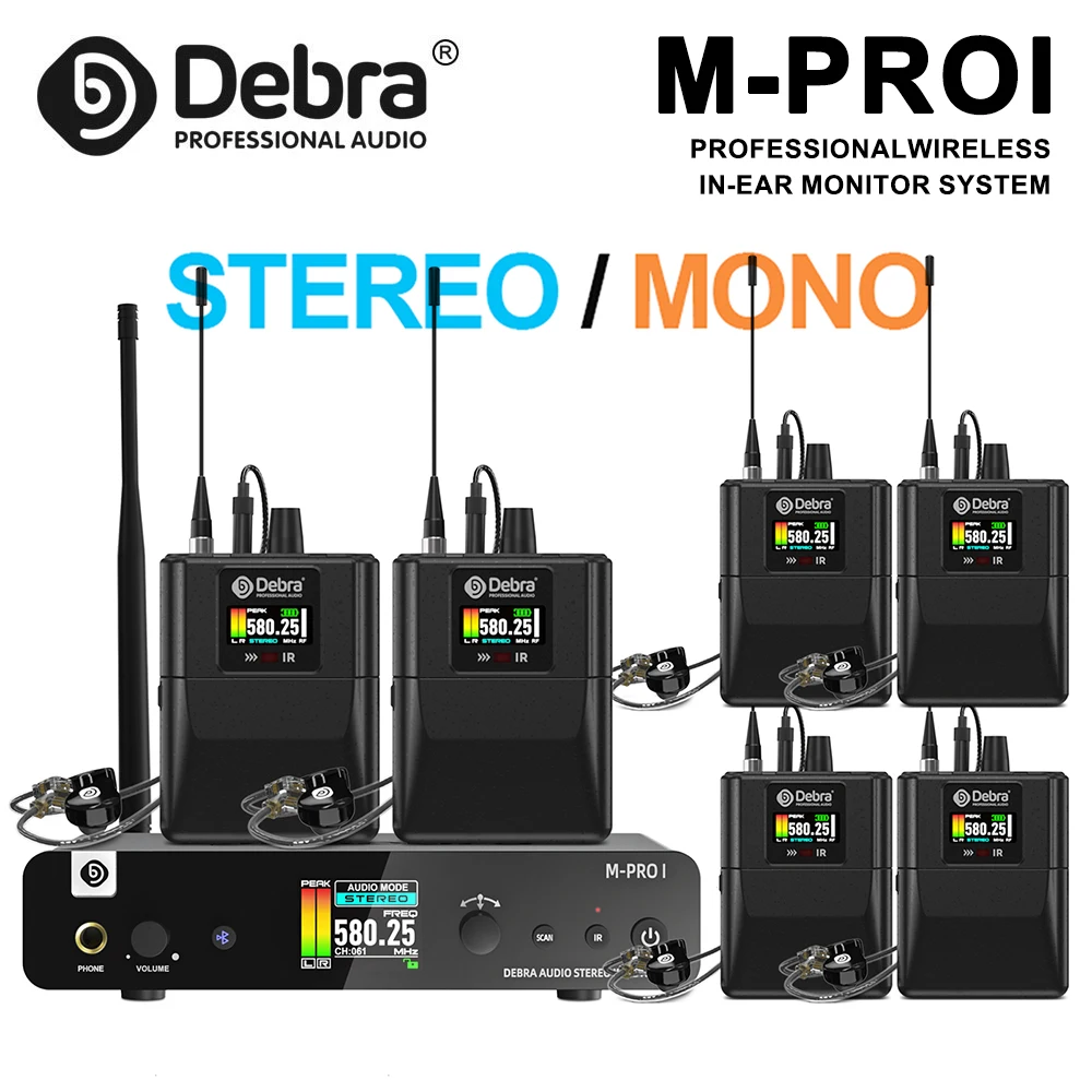 Debra M-PRO Stereo UHF Wireless In-Ear Monitoring System with Bluetooth 5.0 and Auto Frequency Function for Theater Performances
Debra M-PRO Stereo UHF Wireless In-Ear Monitoring System with Bluetooth 5.0 and Auto Frequency Function for Theater Performances