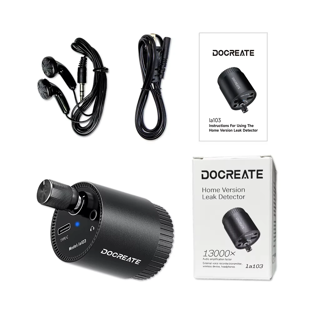 Portable Pipe Leak Detector Sound Amplifier for Water Pipe Underfloor Heating Hidden Pipeline High Precision Acoustic Probe
Portable Pipe Leak Detector Sound Amplifier for Water Pipe Underfloor Heating Hidden Pipeline High Precision Acoustic Probe