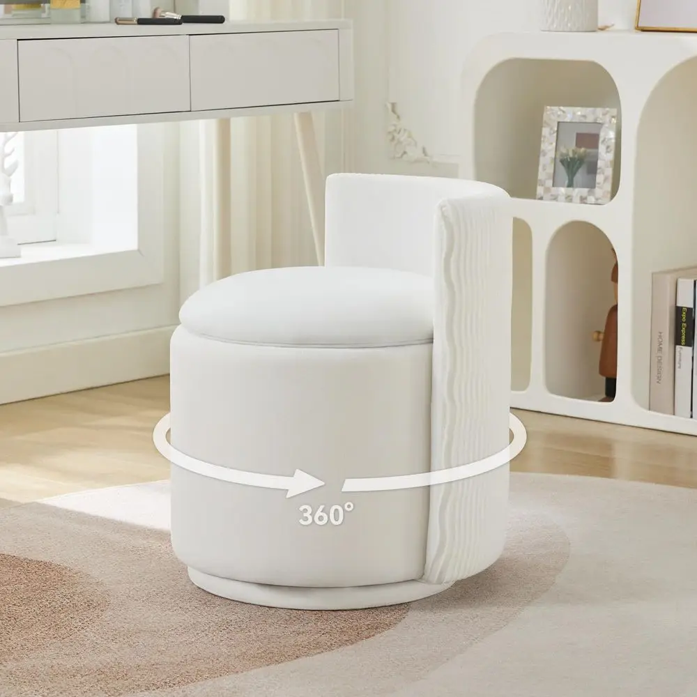 Velvet Vanity Chair with Storage, 360 Swivel Makeup Chair with Wave Back, No Assembly Small Accent Stool for Bedroom, Dressing,
Velvet Vanity Chair with Storage, 360 Swivel Makeup Chair with Wave Back, No Assembly Small Accent Stool for Bedroom, Dressing,