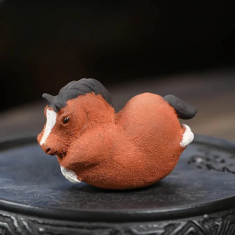 Chinese Boutique Purple Clay Tea Pet Mascot Tumbler Toy Horse Tea Figurine Ornaments Handmade Crafts Tea Set Decoration
Chinese Boutique Purple Clay Tea Pet Mascot Tumbler Toy Horse Tea Figurine Ornaments Handmade Crafts Tea Set Decoration