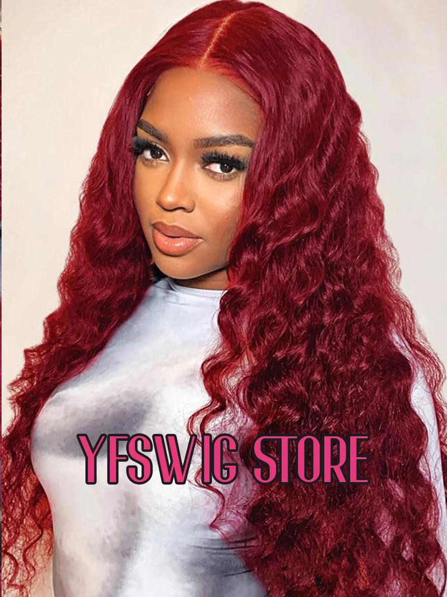 Burgundy 99J Deep Wave Human Hair Wigs Long-length & High Density HD Lace Frontal Wig
Burgundy 99J Deep Wave Human Hair Wigs Long-length & High Density HD Lace Frontal Wig