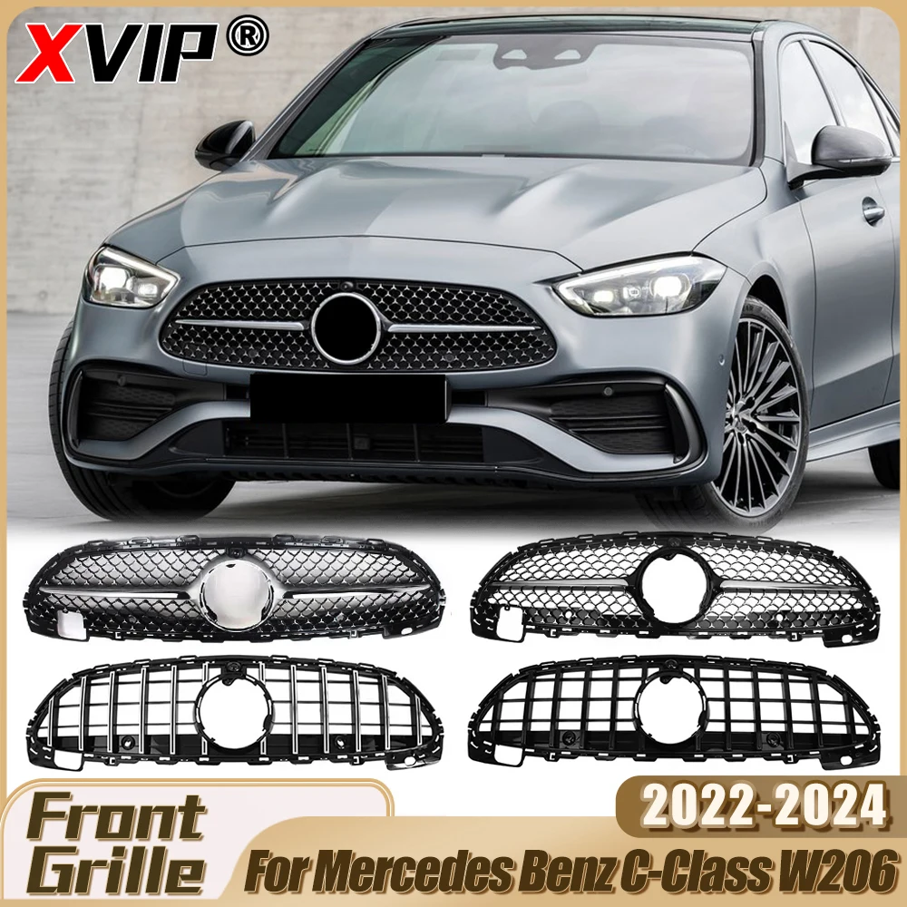 XVIP Front Chrome Silver Diamonds Style Racing Grilles For Mercedes Benz C-Class W206 C200 C300 C43 AMG 2022-24 Upper Grill Mesh
XVIP Front Chrome Silver Diamonds Style Racing Grilles For Mercedes Benz C-Class W206 C200 C300 C43 AMG 2022-24 Upper Grill Mesh