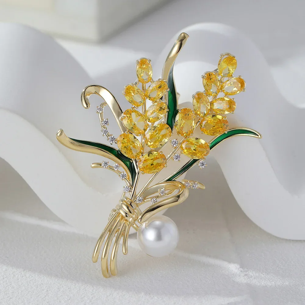 Fashion Simple Luxury Crystal Natural Pearl Wheat Brooch Plant Pin Men's Costume Decorative Accessories Gift Jewelry Party
Fashion Simple Luxury Crystal Natural Pearl Wheat Brooch Plant Pin Men's Costume Decorative Accessories Gift Jewelry Party