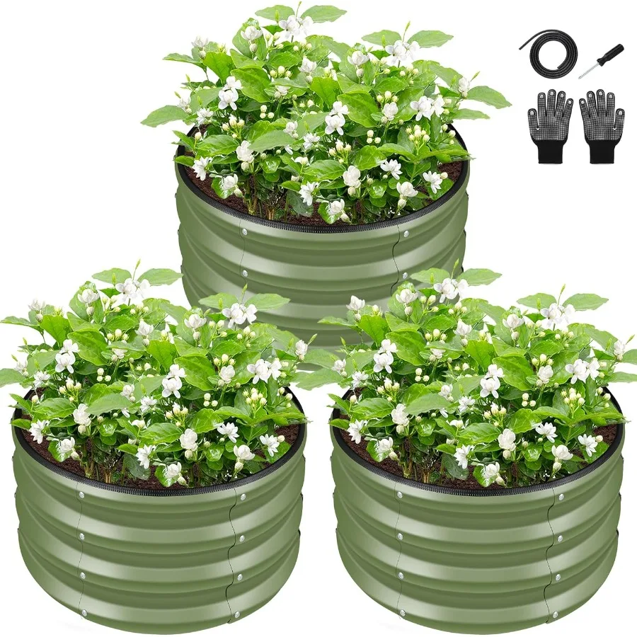 Round Galvanized Raised Garden Bed kitGreen Outdoor Garden Raised Planter Box Round Large Metal Raised Garden Beds for Vegetabl
Round Galvanized Raised Garden Bed kitGreen Outdoor Garden Raised Planter Box Round Large Metal Raised Garden Beds for Vegetabl