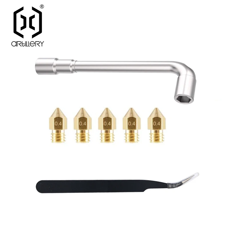 Artillery Hornet Hotend Brass MK8 Nozzles Kit 0.4mm with Replacement Tool Socket Thermistor & Heating Rod 3d Printer Accessories
Artillery Hornet Hotend Brass MK8 Nozzles Kit 0.4mm with Replacement Tool Socket Thermistor & Heating Rod 3d Printer Accessories