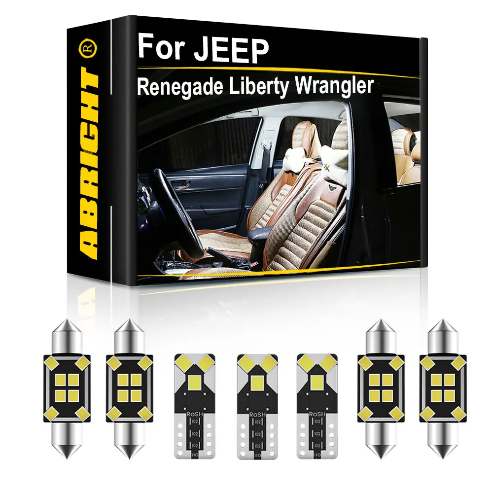 ABRIGHT Car Interior LED Light Canbus For JEEP Renegade Liberty Wrangler BU520 KJ KK JK TJ YJ 1987 1992 1997 2002 2019 2010 2021
ABRIGHT Car Interior LED Light Canbus For JEEP Renegade Liberty Wrangler BU520 KJ KK JK TJ YJ 1987 1992 1997 2002 2019 2010 2021