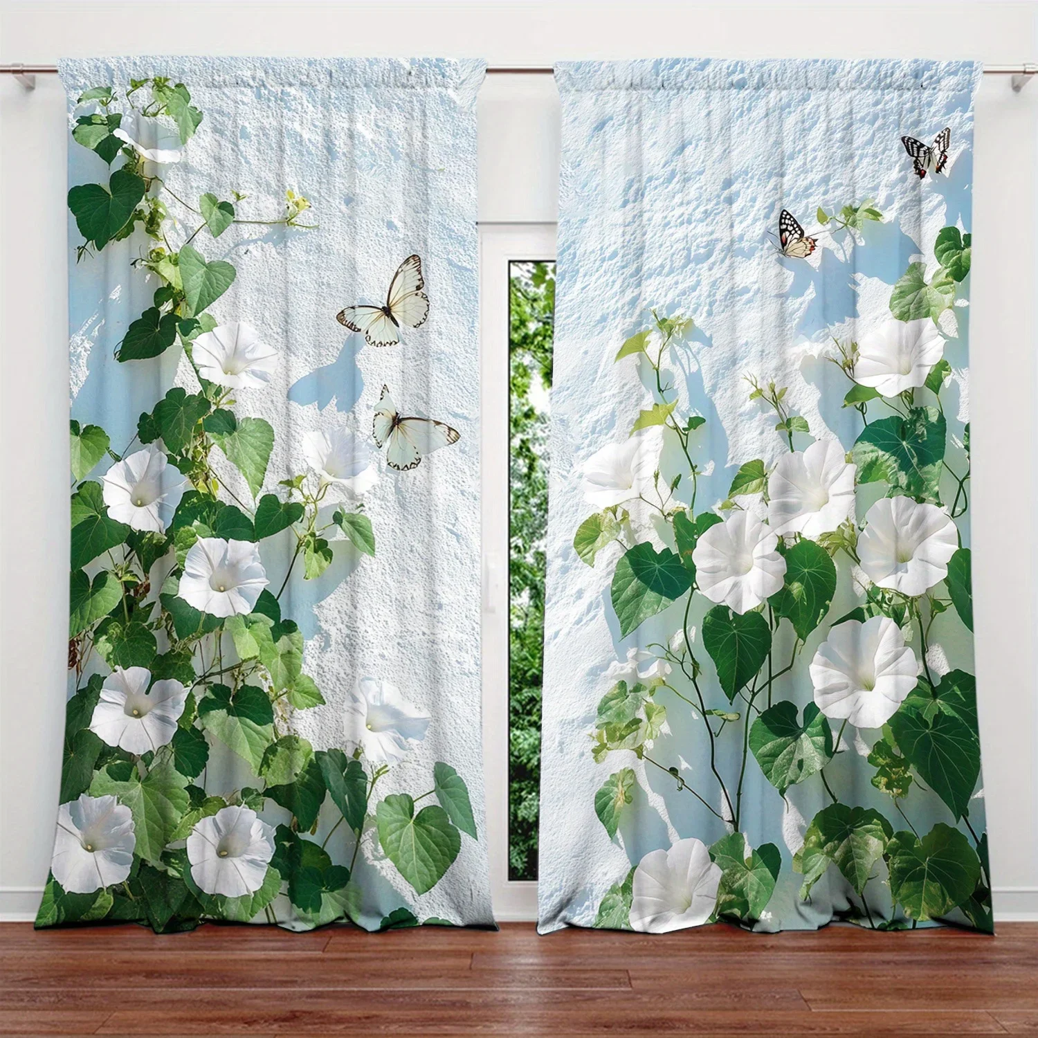 Morning Glory Butterfly Pattern Print Drapes Room Darkening Window Curtains for Home Decor,Rod Pocket Blackout Curtains Bedroom
Morning Glory Butterfly Pattern Print Drapes Room Darkening Window Curtains for Home Decor,Rod Pocket Blackout Curtains Bedroom