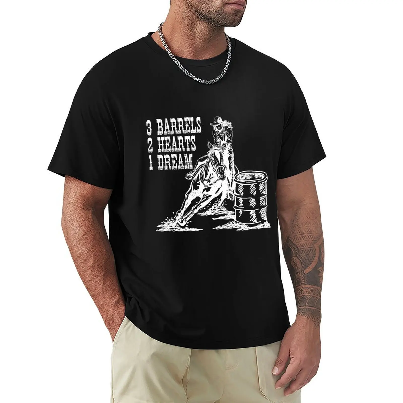 3 Barrels, 2 Hearts, 1 Dream Barrel Racing Design T-Shirt Independence Day Short Sleeve T-Shirt
3 Barrels, 2 Hearts, 1 Dream Barrel Racing Design T-Shirt Independence Day Short Sleeve T-Shirt