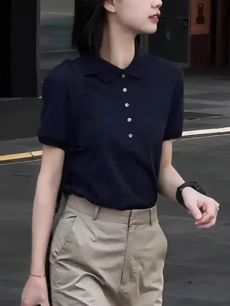 Elegant Neck T-Shirt Women's Comfortable Fashionable Summer Casual Versatile Head over Shoulder Style Silk Upper Body
Elegant Neck T-Shirt Women's Comfortable Fashionable Summer Casual Versatile Head over Shoulder Style Silk Upper Body