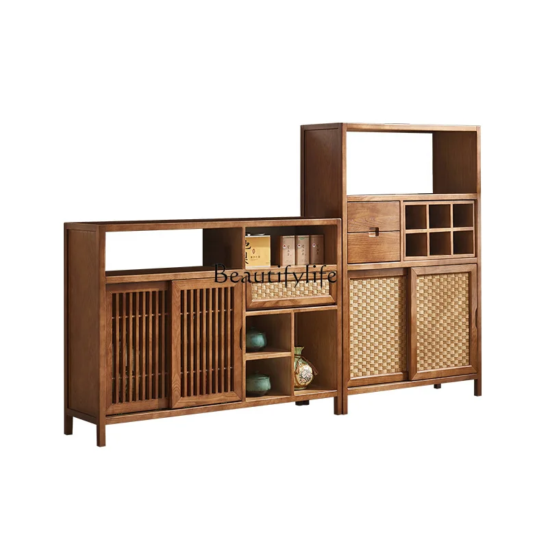 Tea Room Furniture Solid Wood Rattan Shelf Medium Antique Bookshelf Display Cabinet 
Tea Room Furniture Solid Wood Rattan Shelf Medium Antique Bookshelf Display Cabinet