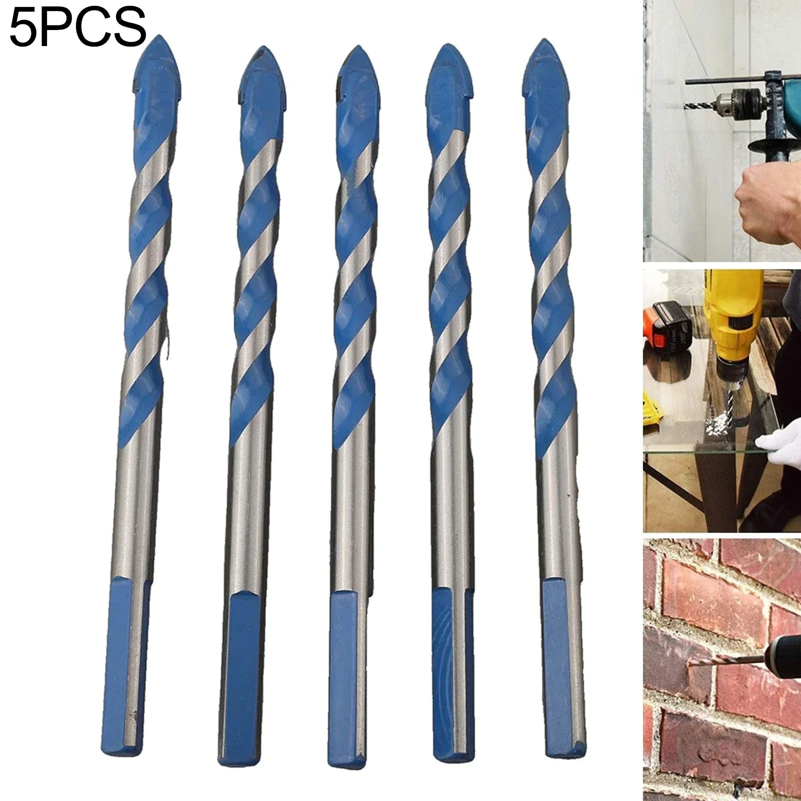 5pcs Carbide Triangle Drill Bits 3/4/5/6/8/10/12mm Marble Drilling Glass Tile Ceramic Hole Opening Drill Bit For Glass Wood
5pcs Carbide Triangle Drill Bits 3/4/5/6/8/10/12mm Marble Drilling Glass Tile Ceramic Hole Opening Drill Bit For Glass Wood