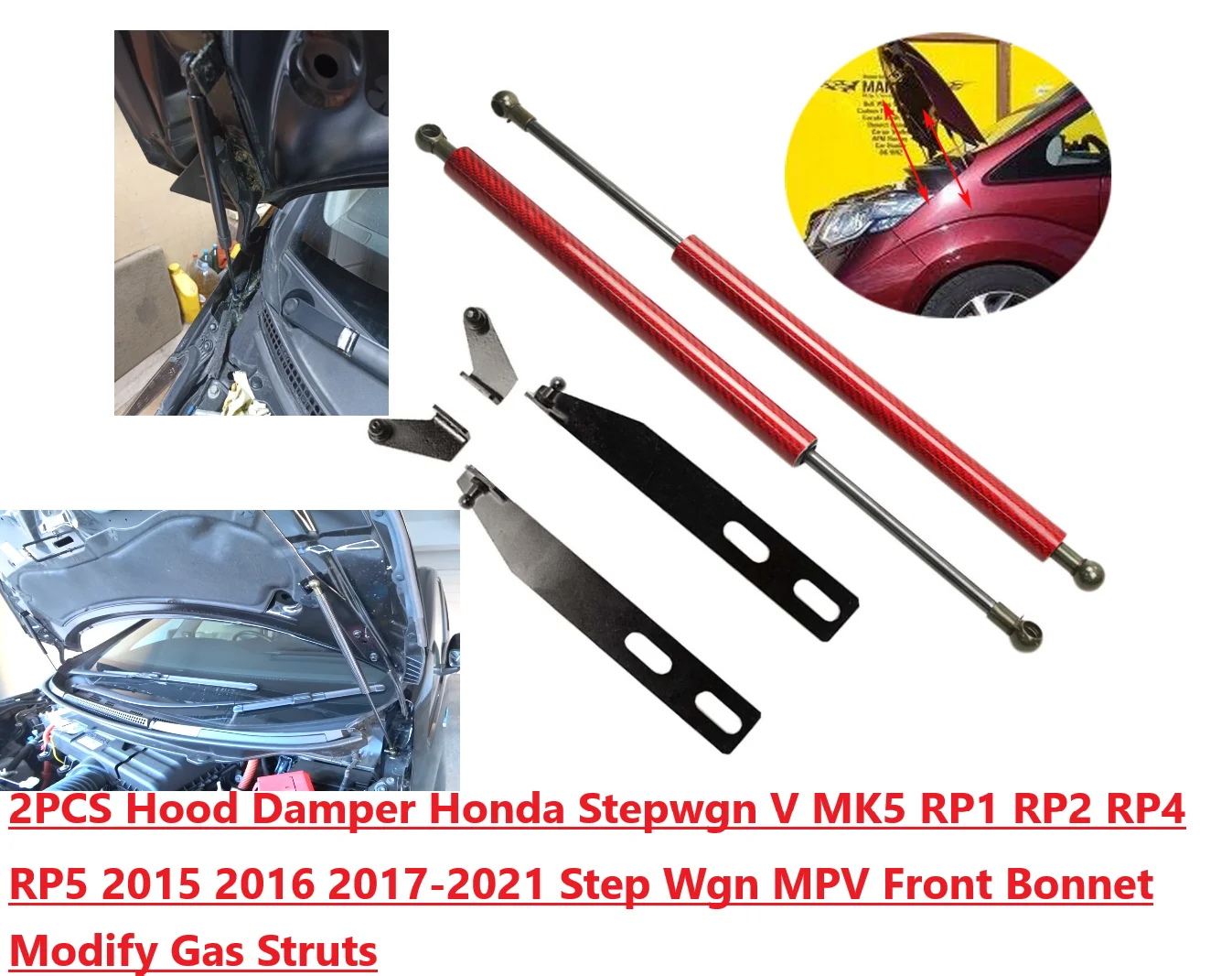 Hood Damper For Honda Stepwgn V RP1 RP2 RP4 RP5 2015-2021 Step Wgn MPV Front Bonnet Modify Gas Struts Lift Support Shock Piston
Hood Damper For Honda Stepwgn V RP1 RP2 RP4 RP5 2015-2021 Step Wgn MPV Front Bonnet Modify Gas Struts Lift Support Shock Piston