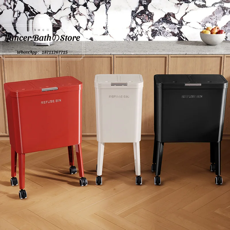High-legged storage bucket for kitchen with dry and wet separation and no need to bend over - trash can
High-legged storage bucket for kitchen with dry and wet separation and no need to bend over - trash can