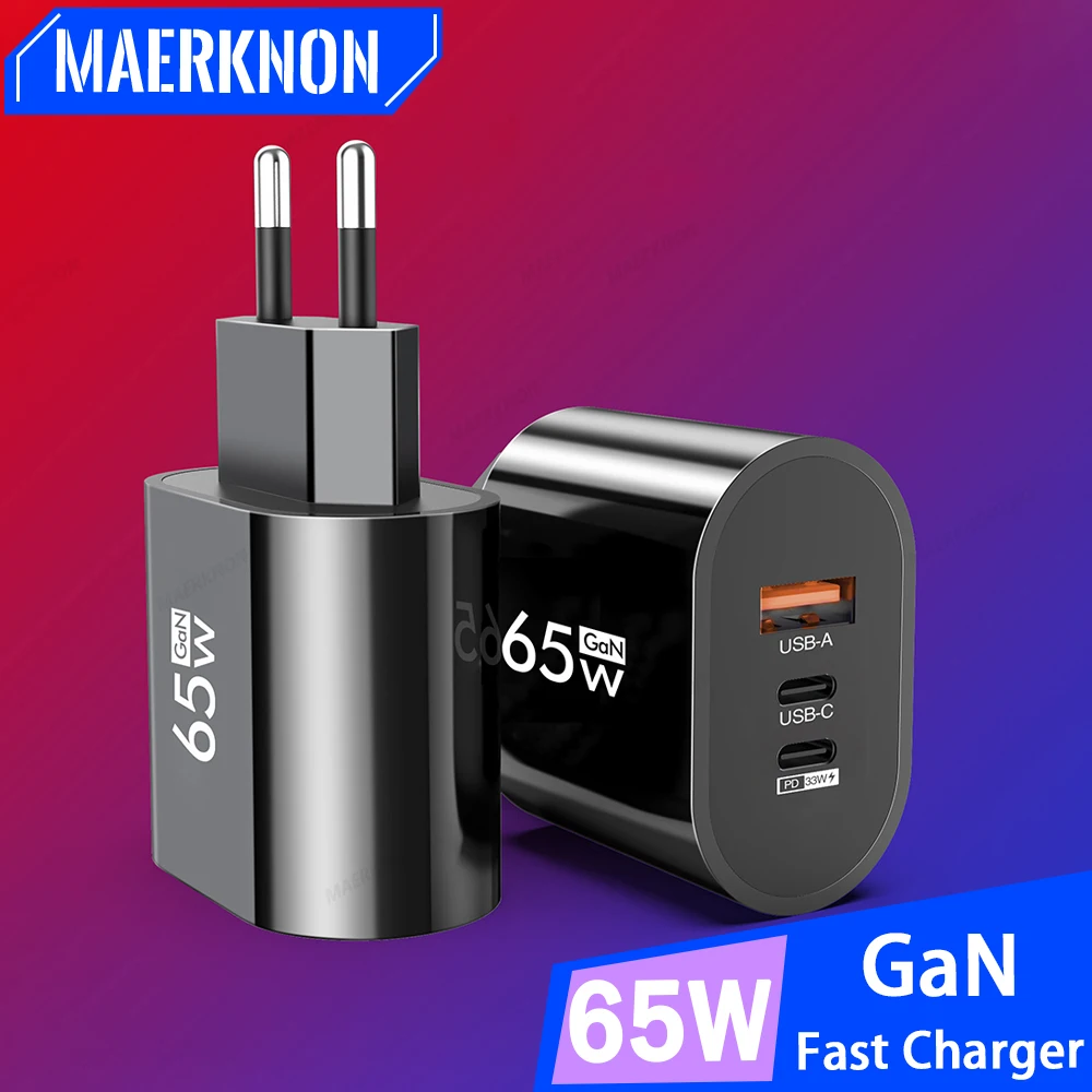 PD USB C Charger 65W GaN Quick Charge 3.0 Type C Fast Charging Phone Charger Adapter For iPhone Xiaomi Samgsung USB Wall Charger
PD USB C Charger 65W GaN Quick Charge 3.0 Type C Fast Charging Phone Charger Adapter For iPhone Xiaomi Samgsung USB Wall Charger