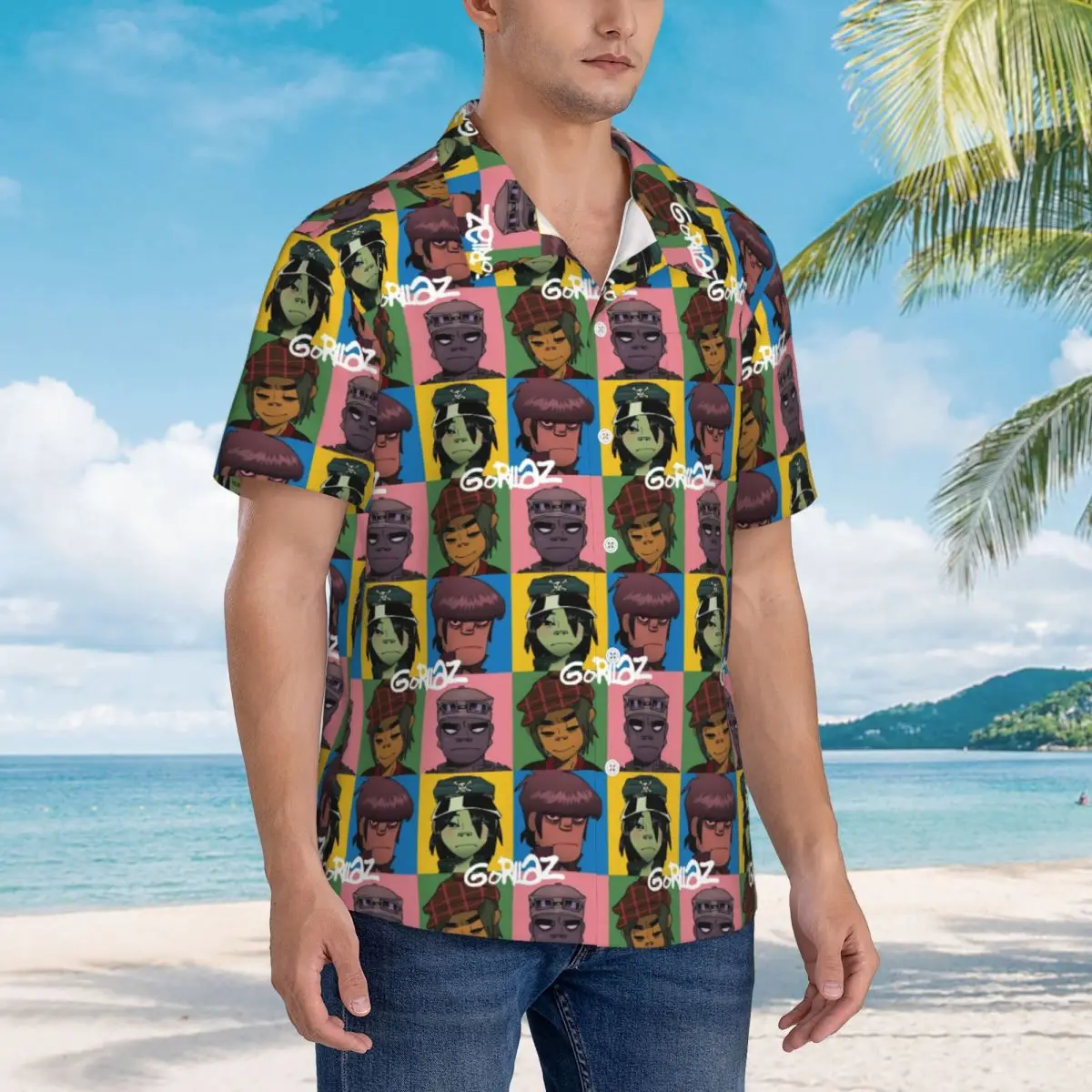 Gorillaz Virtual Band Music Hawaiian Shirts Funny Men Short Sleeve Shirt for Summer Beach Men's Lapel Tops
Gorillaz Virtual Band Music Hawaiian Shirts Funny Men Short Sleeve Shirt for Summer Beach Men's Lapel Tops