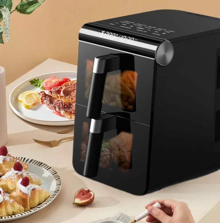 # New Style Dual Air Fryer With Window Multifunctional Freidora De Aire Digital No Oil Commercial Cooker Air Fryer #
# New Style Dual Air Fryer With Window Multifunctional Freidora De Aire Digital No Oil Commercial Cooker Air Fryer #