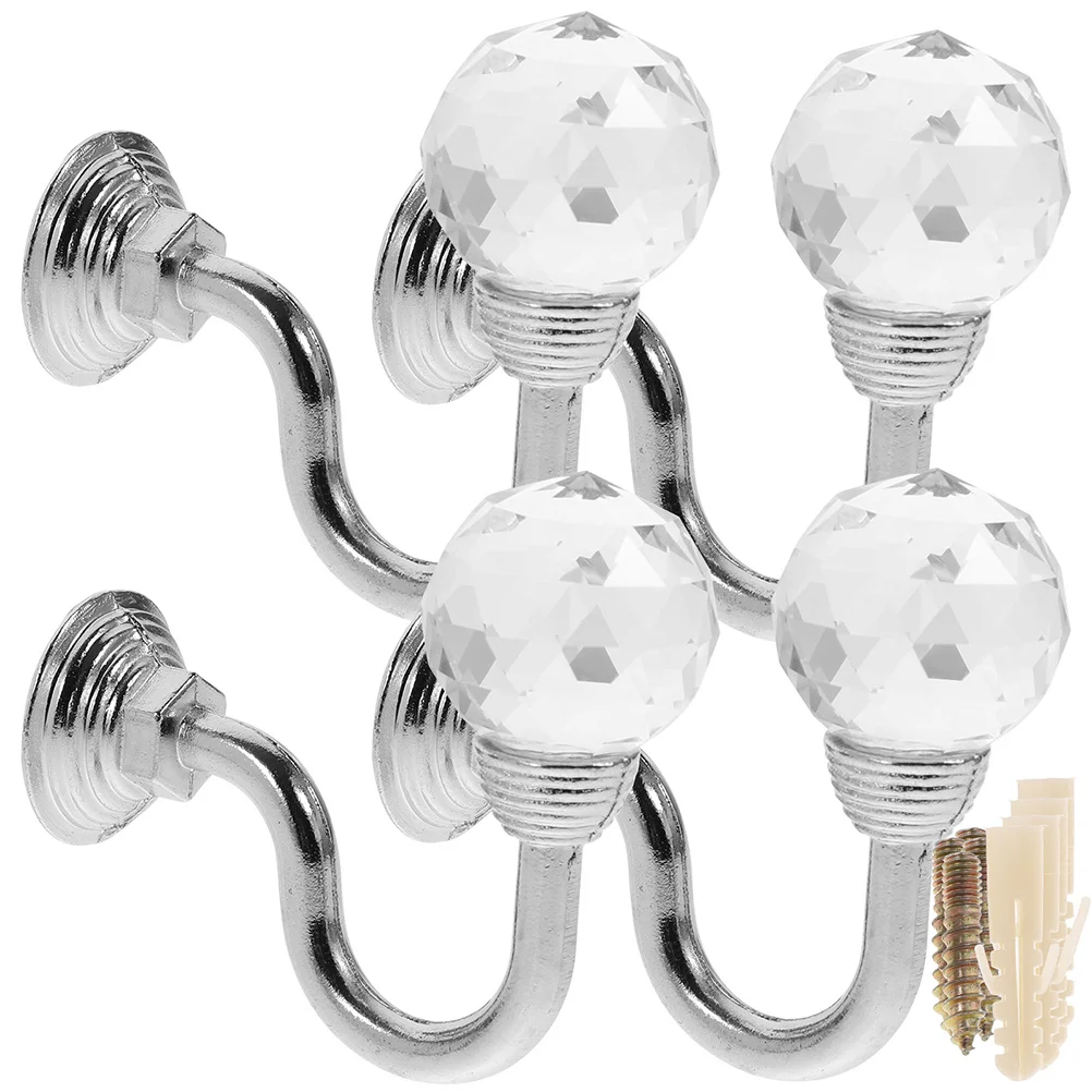 4Pcs Crystal Clear Wall Mount Curtain Holdbacks Heavy Duty Zinc Alloy Base Tassel Curtain Hook Multi Use Wall Hook Coat Silver
4Pcs Crystal Clear Wall Mount Curtain Holdbacks Heavy Duty Zinc Alloy Base Tassel Curtain Hook Multi Use Wall Hook Coat Silver