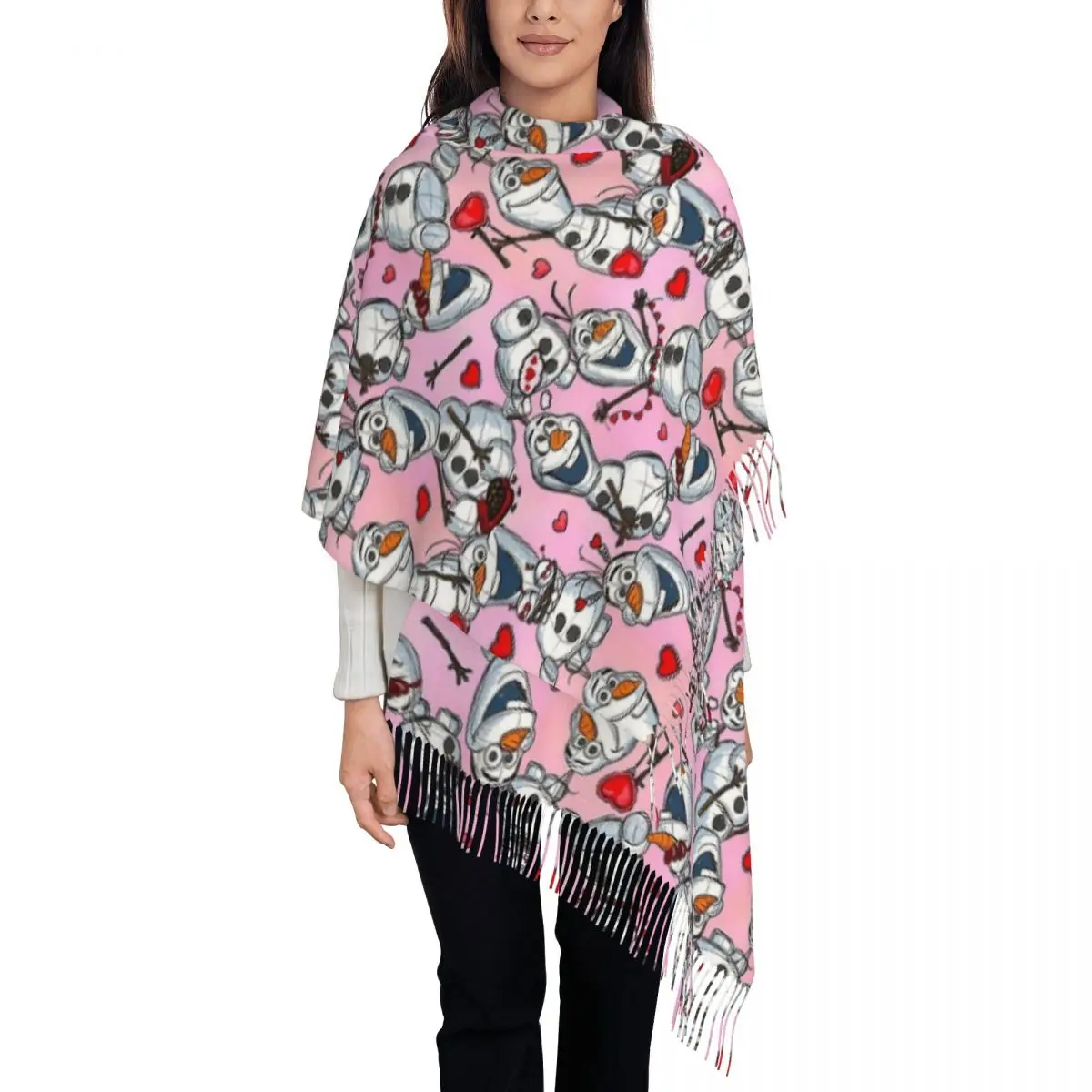 Frozen Olaf Snowman Valentine's Day Shawls Wraps for Women Winter Large Soft Scarf Pashminas Shawl Scarves
Frozen Olaf Snowman Valentine's Day Shawls Wraps for Women Winter Large Soft Scarf Pashminas Shawl Scarves